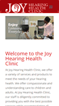 Mobile Screenshot of joyhearinghealthclinic.com